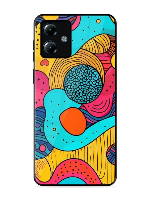 Psychedelic Patterns Glossy Soft Edge Case for Motorola Moto G14 Chachhi