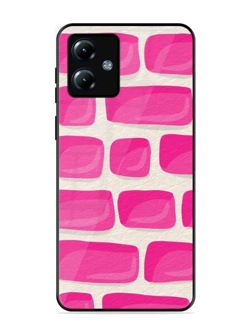 Pink Brick Wall Glossy Soft Edge Case for Motorola Moto G14