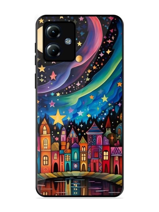 Starlit Village Glossy Soft Edge Case for Motorola Moto G14 Chachhi