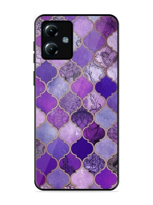 Purple Mosaic Magic Glossy Soft Edge Case for Motorola Moto G14 Chachhi