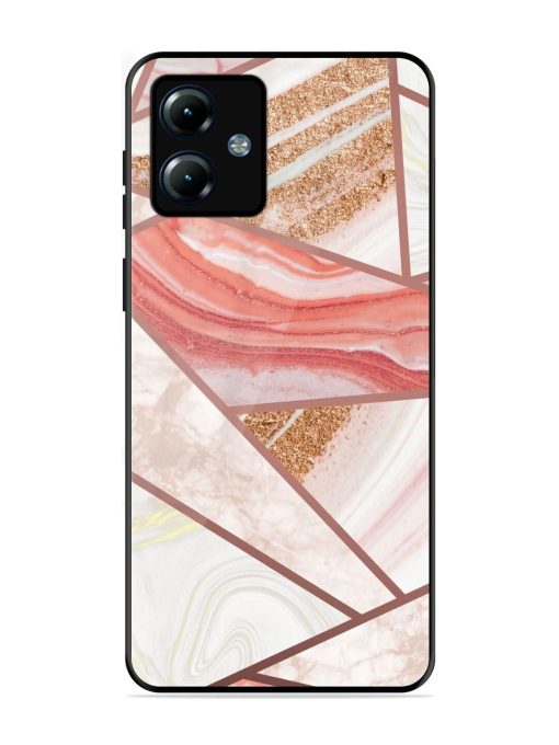 Rosy Mosaic Glossy Soft Edge Case for Motorola Moto G14 Chachhi