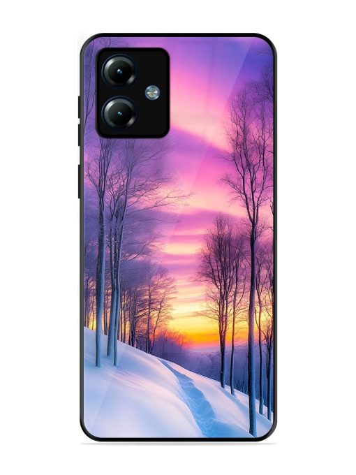 Winter'S Purple Haze Glossy Soft Edge Case for Motorola Moto G14 Chachhi