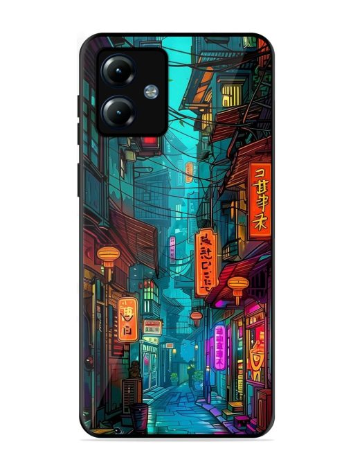 Neon Nightscape Glossy Soft Edge Case for Motorola Moto G14 Chachhi