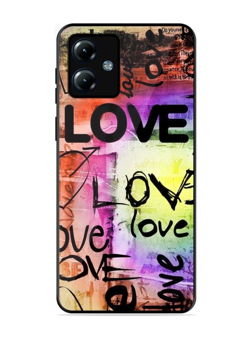 Love Graffiti Glossy Soft Edge Case for Motorola Moto G14 Chachhi