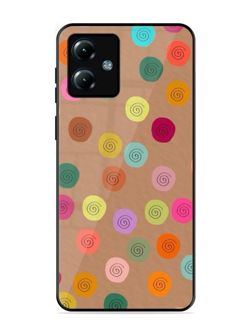 Swirly Dots On Kraft Glossy Soft Edge Case for Motorola Moto G14 Chachhi