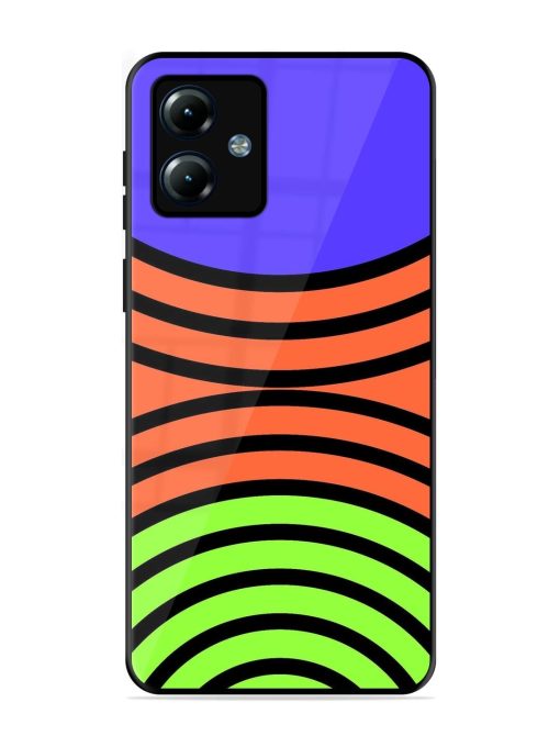 Psychedelic Stripe Symphony Glossy Soft Edge Case for Motorola Moto G14 Chachhi