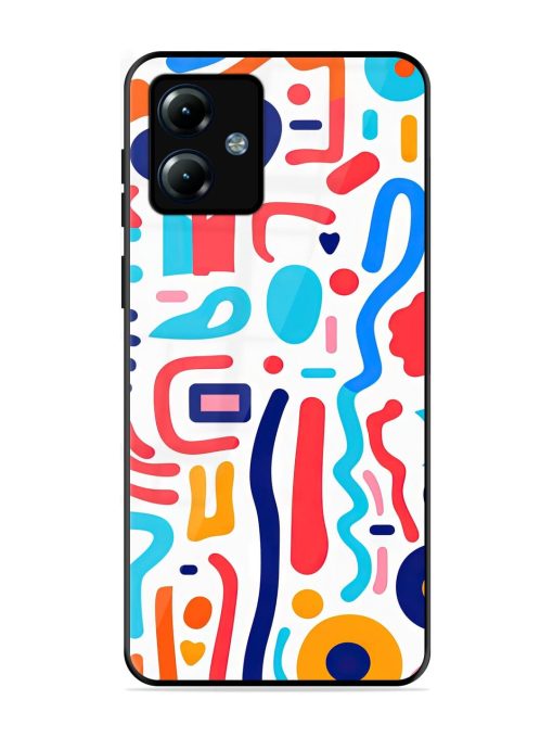 Whimsical Doodle Chaos Glossy Soft Edge Case for Motorola Moto G14 Chachhi