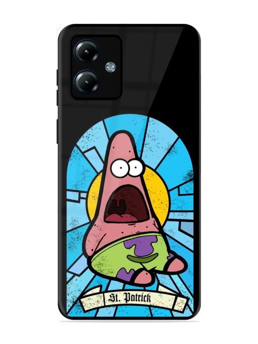 St. Patrick'S Day Stained Glass Patrick Star Glossy Soft Edge Case for Motorola Moto G14 Chachhi