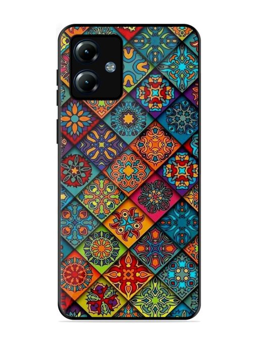 Patchwork Mandala Mosaic Glossy Soft Edge Case for Motorola Moto G14 Chachhi