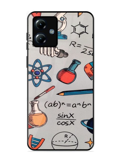 Science Doodle Delight Glossy Soft Edge Case for Motorola Moto G14 Chachhi