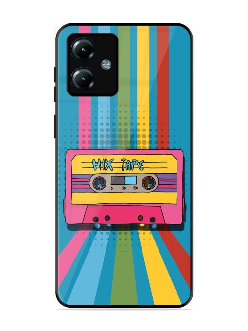 Retro Cassette Tapes Glossy Soft Edge Case for Motorola Moto G14 Chachhi