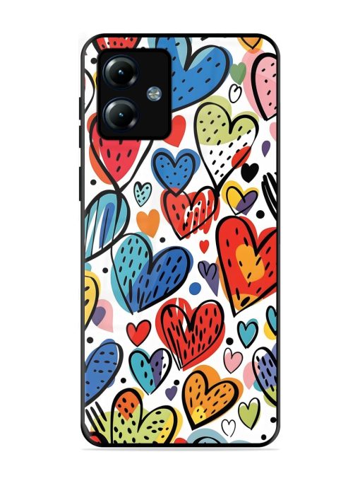 Heartfelt Harmony Glossy Soft Edge Case for Motorola Moto G14 Chachhi