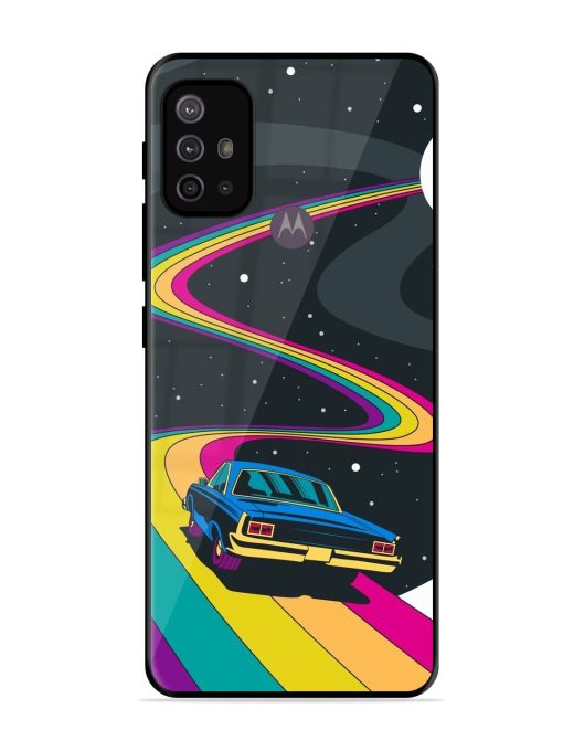 Rainbow Road Glossy Soft Edge Case for Motorola Moto G30 Chachhi