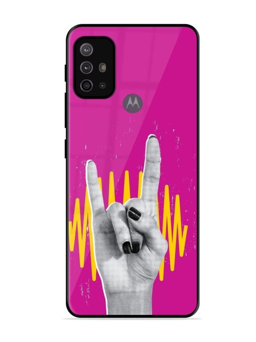 Rock Hand Glossy Soft Edge Case for Motorola Moto G30 Chachhi