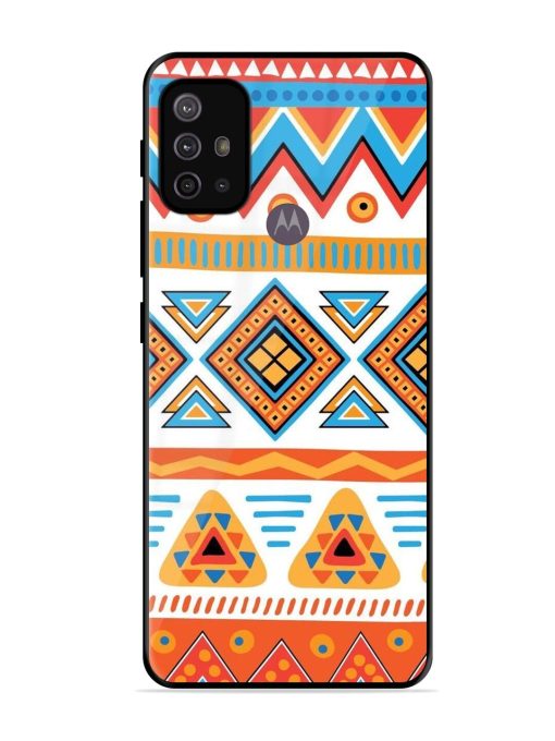 Vibrant Tribal Pattern Glossy Soft Edge Case for Motorola Moto G30 Chachhi