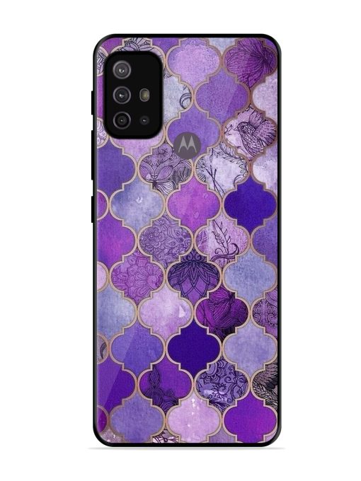 Purple Mosaic Magic Glossy Soft Edge Case for Motorola Moto G30 Chachhi