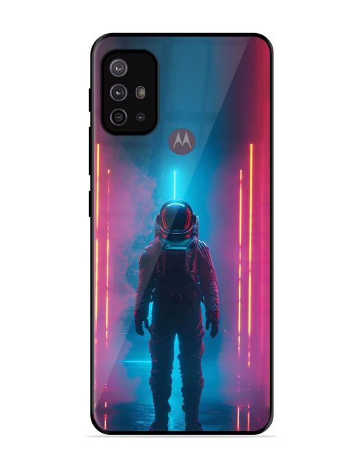 Neon Astronaut Glossy Soft Edge Case for Motorola Moto G30 Chachhi