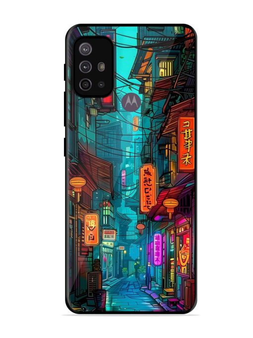 Neon Nightscape Glossy Soft Edge Case for Motorola Moto G30 Chachhi