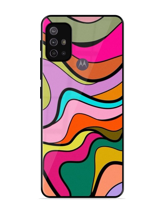 Wavy Wonder Glossy Soft Edge Case for Motorola Moto G30 Chachhi