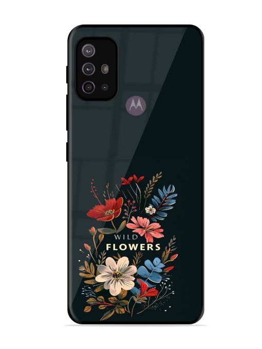 Dark Floral Glossy Soft Edge Case for Motorola Moto G30