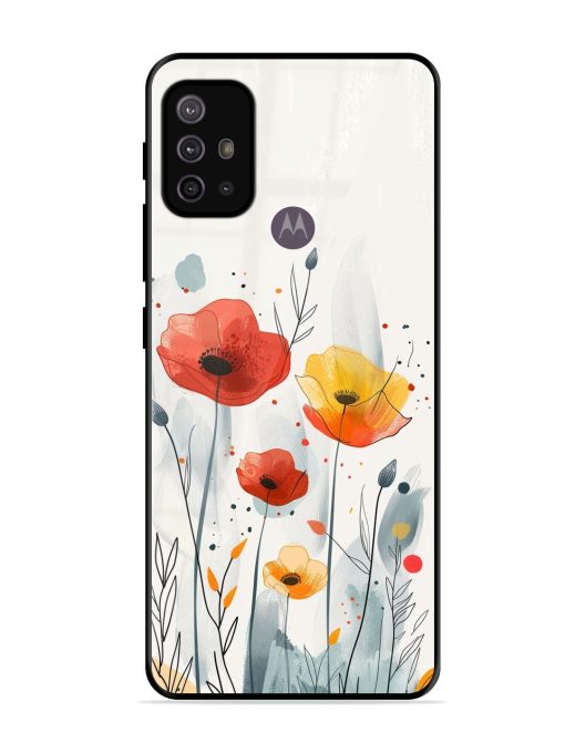 Poppy Fields Glossy Soft Edge Case for Motorola Moto G30 Chachhi