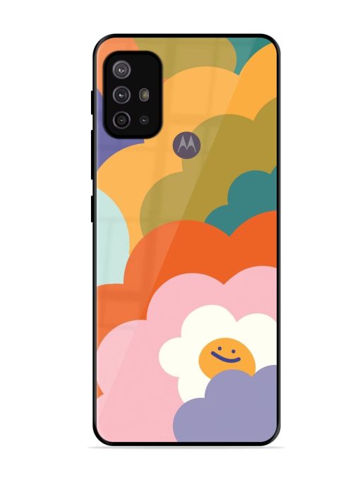 Happy Flower Power Glossy Soft Edge Case for Motorola Moto G30