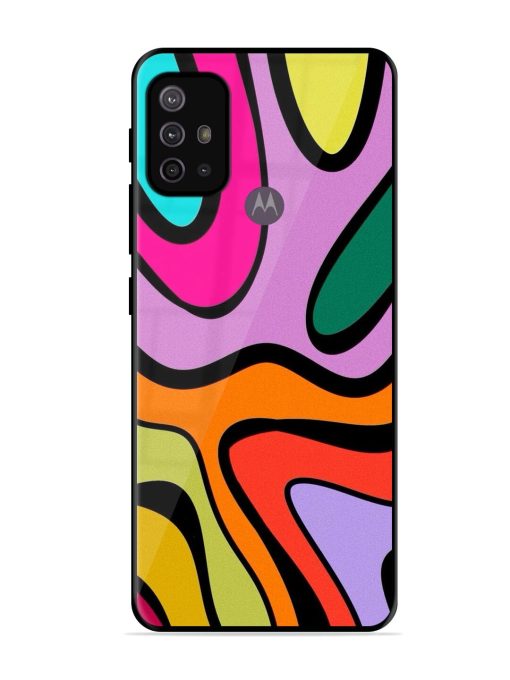 Groovy Swirls Glossy Soft Edge Case for Motorola Moto G30 Chachhi