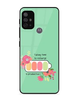 Recharge And Bloom Glossy Soft Edge Case for Motorola Moto G30