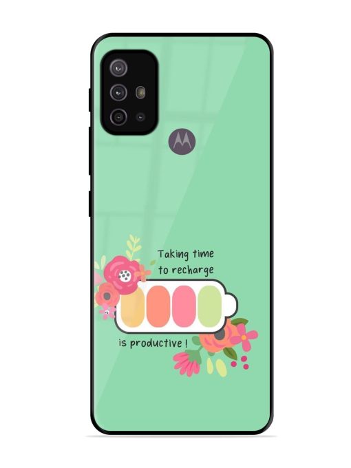 Recharge And Bloom Glossy Soft Edge Case for Motorola Moto G30