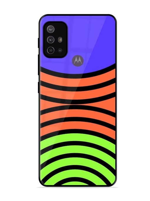 Psychedelic Stripe Symphony Glossy Soft Edge Case for Motorola Moto G30 Chachhi