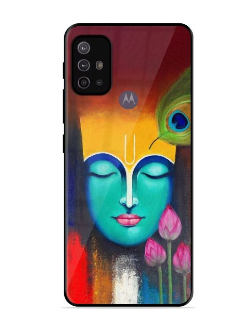 Divine Tranquility: The Face Of Krishna Glossy Soft Edge Case for Motorola Moto G30