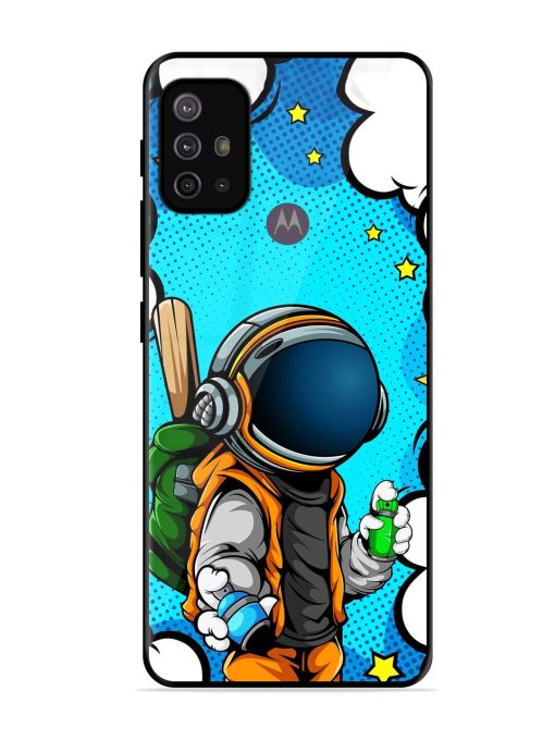 Space Graffiti Artist Glossy Soft Edge Case for Motorola Moto G30 Chachhi