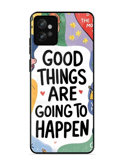 Uplifting Scribbles Glossy Soft Edge Case for Motorola Moto G32 Chachhi