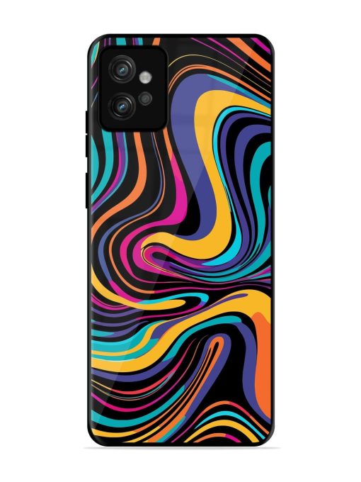 Psychedelic Swirl Glossy Soft Edge Case for Motorola Moto G32 Chachhi