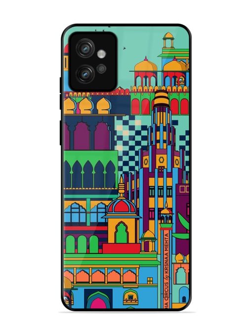 Indian Tapestry Glossy Soft Edge Case for Motorola Moto G32 Chachhi