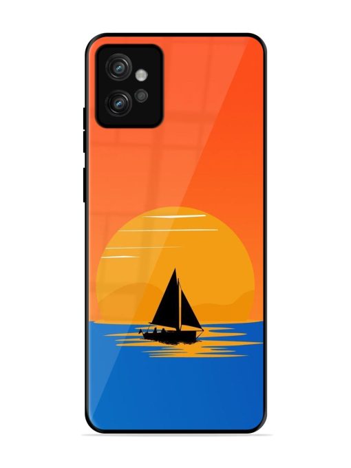 Sunset Sail Glossy Soft Edge Case for Motorola Moto G32 Chachhi