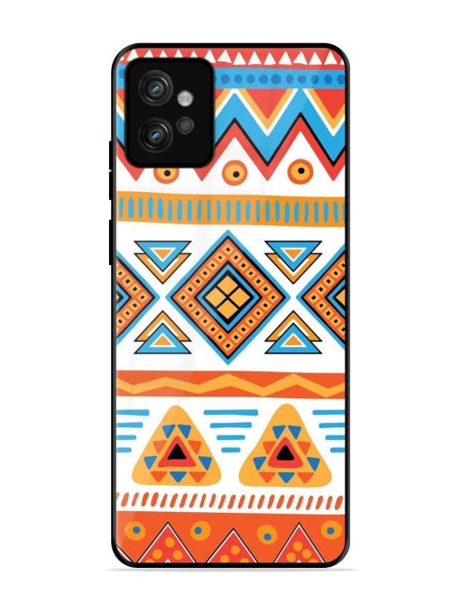 Vibrant Tribal Pattern Glossy Soft Edge Case for Motorola Moto G32 Chachhi