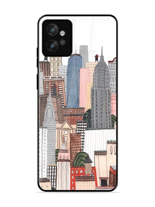 Cityscape Dreams Glossy Soft Edge Case for Motorola Moto G32 Chachhi