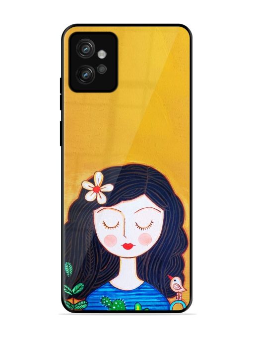 Girl Illustration Glossy Soft Edge Case for Motorola Moto G32 Chachhi