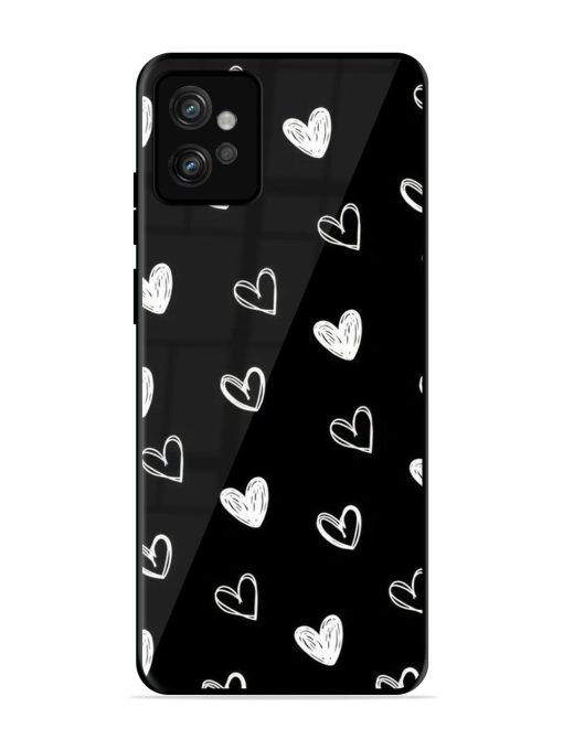 Scattered Hearts Glossy Soft Edge Case for Motorola Moto G32 Chachhi