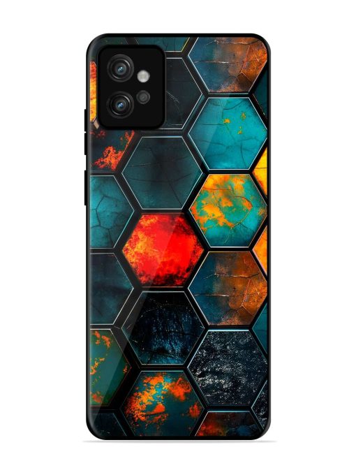 Hexagon Hive Glossy Soft Edge Case for Motorola Moto G32 Chachhi