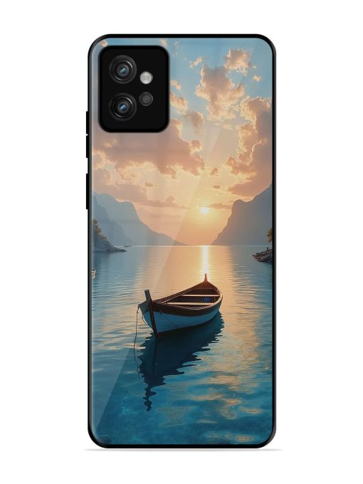 Serene Sunset Glossy Soft Edge Case for Motorola Moto G32 Chachhi