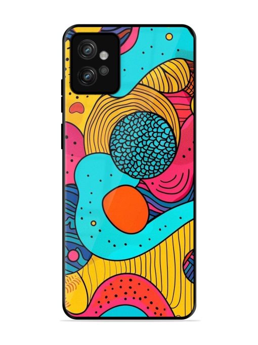 Psychedelic Patterns Glossy Soft Edge Case for Motorola Moto G32 Chachhi