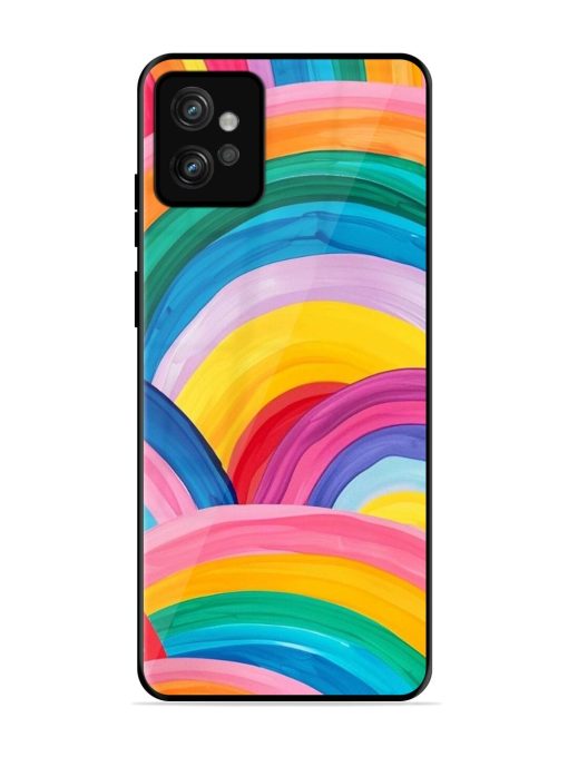 Rainbow Symphony Glossy Soft Edge Case for Motorola Moto G32