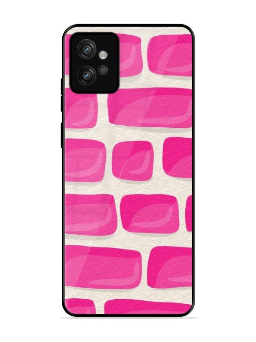 Pink Brick Wall Glossy Soft Edge Case for Motorola Moto G32 Chachhi