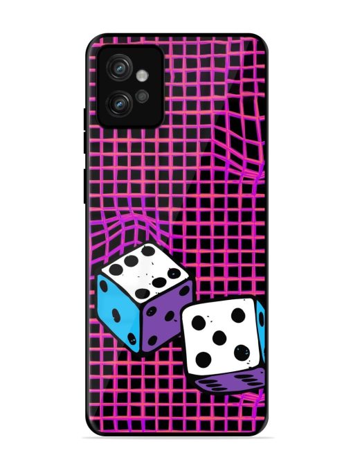 Glitched Dice Glossy Soft Edge Case for Motorola Moto G32 Chachhi