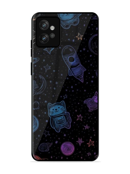 Cosmic Cat Chaos Glossy Soft Edge Case for Motorola Moto G32 Chachhi