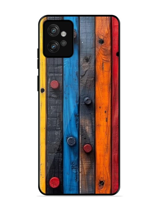 Rainbow Plank Glossy Soft Edge Case for Motorola Moto G32 Chachhi