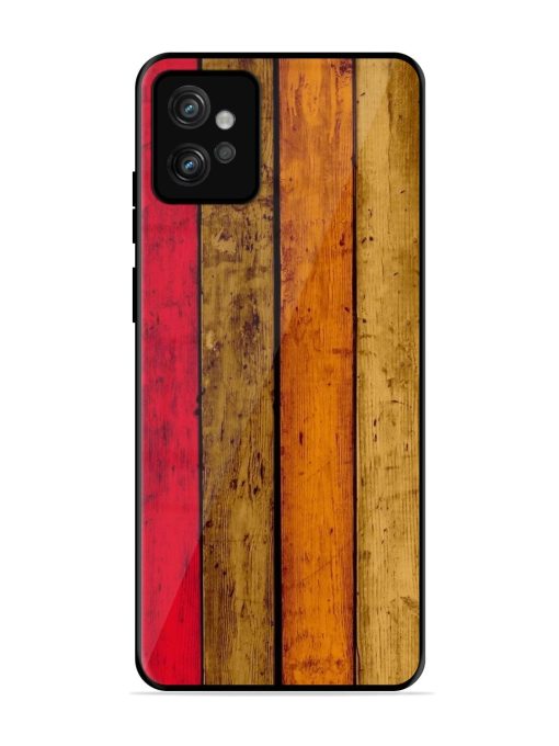 Colorful Woodgrain Glossy Soft Edge Case for Motorola Moto G32 Chachhi