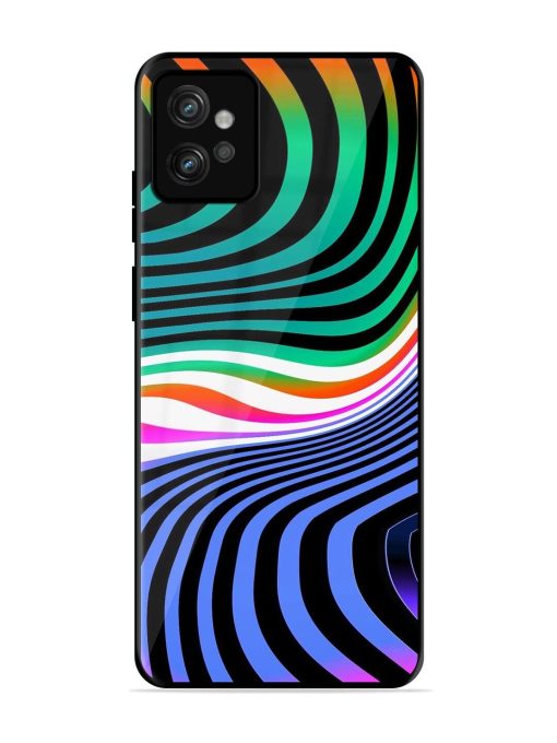 Psychedelic Waves Glossy Soft Edge Case for Motorola Moto G32 Chachhi